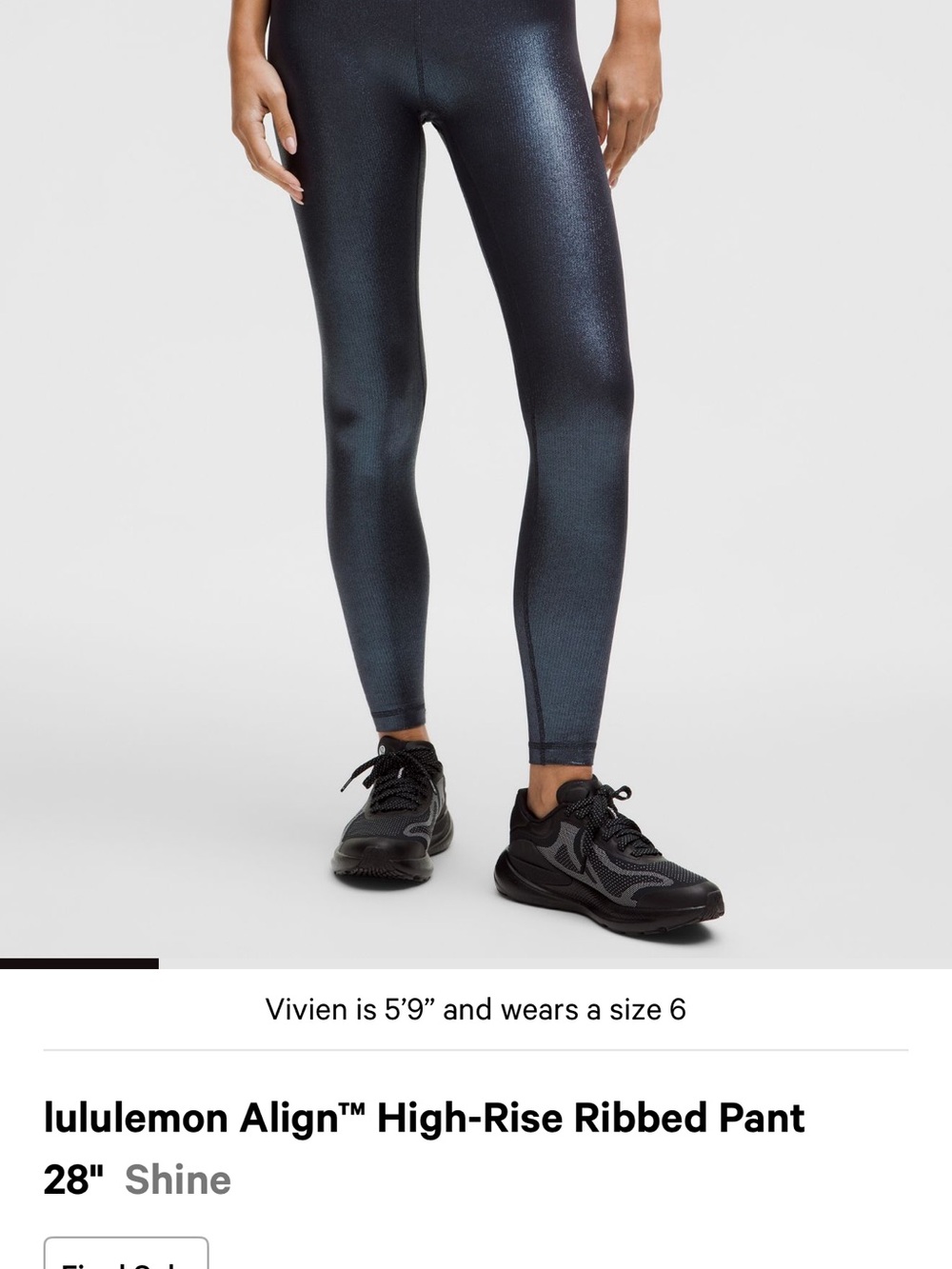 6 long lululemon Align™ High-Rise Ribbed Shine Leggings